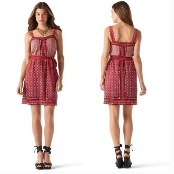 White House Black Market Geometric Pattern Dress - Picture 1 of 7